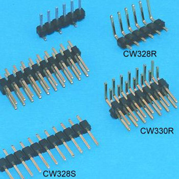 0.100&quot;(2.54mm) Pitch Pin Header Connectpr - DIP type, W330 Series