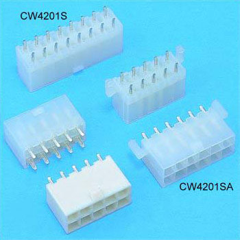 0.165&quot;(4.20mm) Pitch Power Dual Row Connectors Wafer, CW4201S, CW4201SA Series