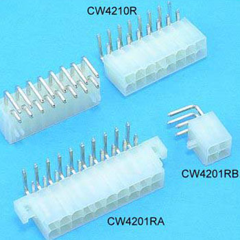 Oblea de conectores de fila doble de potencia de paso de 0,165&quot;(4,20 mm), serie CW4201RB