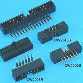 0.100"(2.54mm) Pitch Dual Row Box Header - DIP type, CW2545 Series